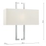 Dar Lighting Dar - Nile Wall Light Polished Chrome With Shade