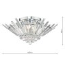 Dar Lighting Dar - Nimbus 5 Light Flush Polished Chrome Crystal