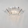 Dar Lighting Dar - Nimbus 5 Light Flush Polished Chrome Crystal