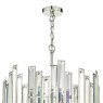 Dar Lighting Dar - Odile 6 Light Pendant Champagne Crystal Polished Nickel Frame