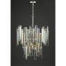 Dar Lighting Dar - Odile 6 Light Pendant Champagne Crystal Polished Nickel Frame