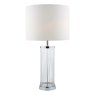 Dar Lighting Dar - Olalla Table Lamp Polished Chrome Clear Glass With Shade