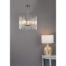 Dar Lighting Dar - Olyn 5lt Pendant Polished Nickel Glass