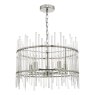 Dar Lighting Dar - Olyn 5lt Pendant Polished Nickel Glass