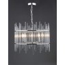 Dar Lighting Dar - Olyn 5lt Pendant Polished Nickel Glass