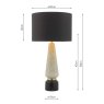 Dar Lighting Dar - Onora Table Lamp White Black With Shade