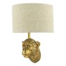 Dar Lighting Dar - Raul Monkey Wall Light Gold With Shade