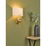 Dar Lighting Dar - Raul Monkey Wall Light Gold With Shade