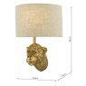 Dar Lighting Dar - Raul Monkey Wall Light Gold With Shade