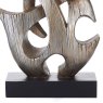 Dar Lighting Dar - Sabre Table Lamp Silver Wood With Shade