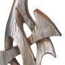 Dar Lighting Dar - Sabre Table Lamp Silver Wood With Shade