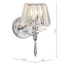 Dar Lighting Dar - Selina Single Wall Bracket Polished Chrome