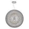 Dar Lighting Dar - Serafina 6 Light Pendant Brushed Chrome Large !!disco!!