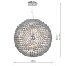 Dar Lighting Dar - Serafina 6 Light Pendant Brushed Chrome Large !!disco!!