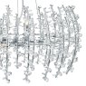 Dar Lighting Dar - Sestina 6 Light Pendant Crystal Beads Chrome Frame