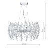 Dar Lighting Dar - Sestina 6 Light Pendant Crystal Beads Chrome Frame