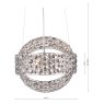 Dar Lighting Dar - Sewanee 3 Light Pendant Smoked Crystal Polished Chrome !!disco!!