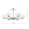 Dar Lighting Dar - System 6 Light Semi Flush Polished Chrome