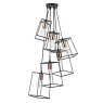 Dar Lighting Dar - Tower 6 Light Cluster Pendant Matt Black Copper