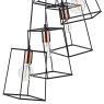 Dar Lighting Dar - Tower 6 Light Cluster Pendant Matt Black Copper