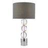 Dar Lighting Dar - Tuke Touch Table Lamp Polished Chrome Crystal With Shade