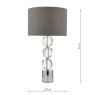 Dar Lighting Dar - Tuke Touch Table Lamp Polished Chrome Crystal With Shade