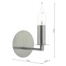 Dar Lighting Dar - Tyler Wall Light Satin Nickel Fitting Only