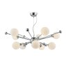 Dar Lighting Dar - Ursa 10 Light Pendant Polished Chrome Opal Glass