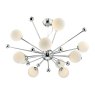 Dar Lighting Dar - Ursa 10 Light Pendant Polished Chrome Opal Glass