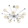 Dar Lighting Dar - Ursa 10 Light Pendant Polished Chrome Opal Glass