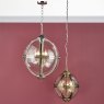 Dar Lighting Dar - Vanessa 3 Light Pendant Antique Brass And Clear