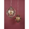 Dar Lighting Dar - Vanessa 3 Light Pendant Antique Brass And Clear