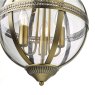 Dar Lighting Dar - Vanessa 3 Light Pendant Antique Brass And Clear