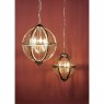 Dar Lighting Dar - Vanessa 3 Light Pendant Antique Brass And Clear