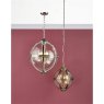 Dar Lighting Dar - Vanessa 3 Light Pendant Antique Brass And Clear