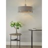 Dar Lighting Dar - Veyron 6 Light Pendant Polished Nickel With Grey Shade