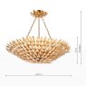 Dar Lighting Dar - Volcano 5 Light Pendant Gold