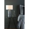 Dar Lighting Dar - Weylin Table Lamp Blue And White Ceramic With Shade