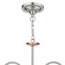 Dar Lighting Dar - Wharfdale 3 Light Pendant Satin Chrome Copper Textured Glass