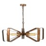 Dar Lighting Dar - Yavanna Industrial 5 Light Pendant Oiled Copper