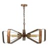 Dar Lighting Dar - Yavanna Industrial 5 Light Pendant Oiled Copper