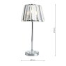 Laura Ashley Laura Ashley - Capri Large Table Lamp Polished Chrome with Crystal Glass Shade