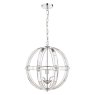 Laura Ashley Laura Ashley - Aidan Glass Polished Chrome 3 Light Globe Chandelier