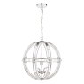 Laura Ashley Laura Ashley - Aidan Glass Polished Chrome 3 Light Globe Chandelier