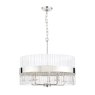 Laura Ashley Laura Ashley - Alexa 5lt Pendant Polished Nickel Glass Rods