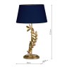 Laura Ashley Laura Ashley - Archer Table Lamp Leaf Design Gold With Shade