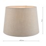 Laura Ashley Laura Ashley - Bacall Linen Empire Drum Shade Silver 20cm/8 inch