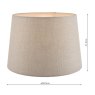 Laura Ashley Laura Ashley - Bacall Linen Empire Drum Shade Silver 30cm/12 inch