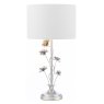 Laura Ashley Laura Ashley - Lyndale Table Lamp Distressed Silver Leaf and Cream With Shade