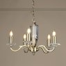 Laura Ashley Laura Ashley - Carson 5lt Chandelier Cut Glass Antique Brass